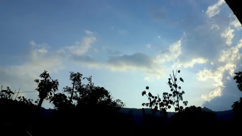 Moving sky, time lapse video 4k Stock Footage 155368016