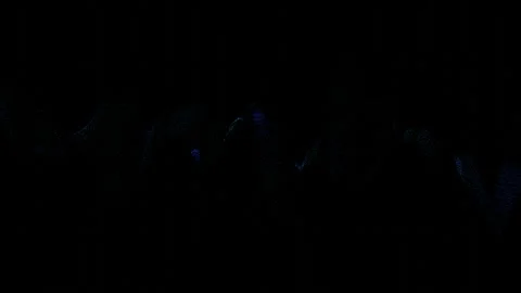 Moving small blue round particles on black background. 3d render. looped animati Stock Footage 310233121