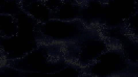 Moving small shimmering blue glowing particles on a black background. Iridescent Stock Footage 340578900