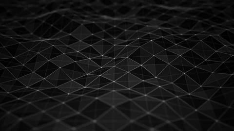 Moving smooth Plexus waves background. Grid of triangles. Mesh of dots and .. Stock Footage 311782031
