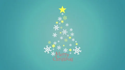 Moving snowflakes fold into the shape of a Christmas tree Stock Footage 165505108
