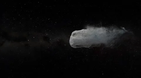 Moving in space asteroid Video stock 68710184