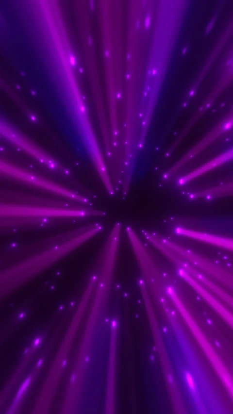 Moving in space background, surrounded by vivid purple light rays Stock-Footage 282530917