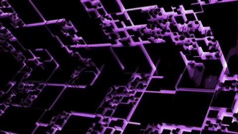 Moving space with cyber square pattern. Design. Neon pattern with squares in Illustrazione stock