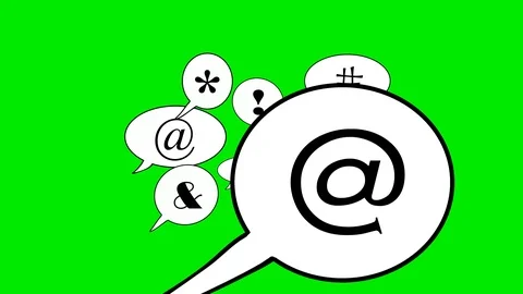 Moving speech balloons  with international write symbols. Video stock 107384959