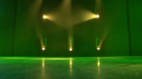 Moving spot lights on stage Stock Footage 37098840
