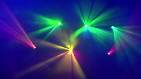 Moving spot lights on stage Stock Footage 37098861
