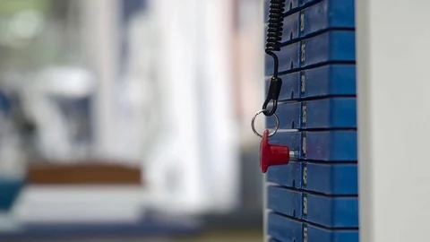 Moving stack of weights in a gym. Someone doing an exercise. Stock Footage 126282650