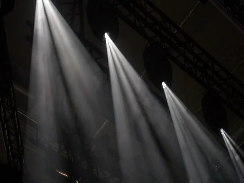 Moving Stage Lights Stock Footage 76407946