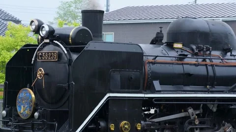 Moving steam locomotive Stock Footage 244903751