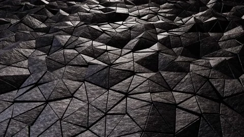 Moving stone or granite triangles pattern looping 3D animation 스톡 동영상 195986572