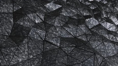 Moving stone or granite triangles pattern looping 3D animation Stock Footage 196809496