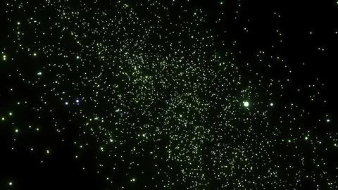 Moving stream of luminous particles of space. Design. Cosmic cloud of shining Illustrazione stock