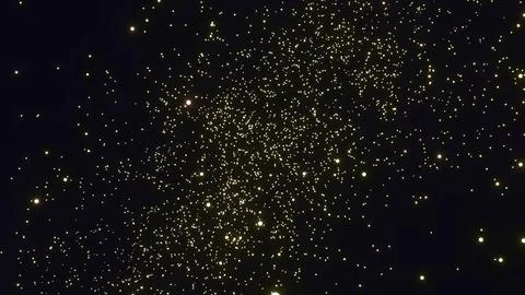 Moving stream of luminous particles of space. Design. Cosmic cloud of shining Stock Illustration