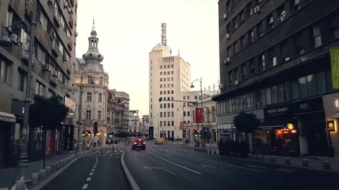 Moving on the streets of Bucharest Video stock 78671462