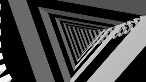 Moving stripe tunnel Stock Footage 32349205