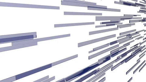 Moving stripes of blue glass in a loop (3d rendering) Stock Footage 84780421