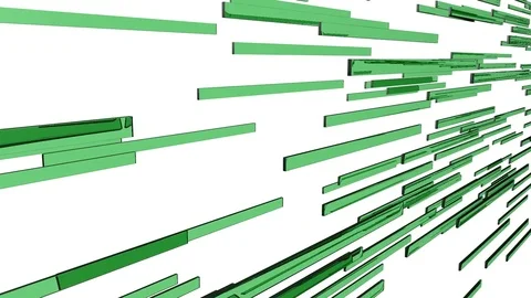 Moving stripes of green glass in a loop (3d rendering) Stock Footage 84780889