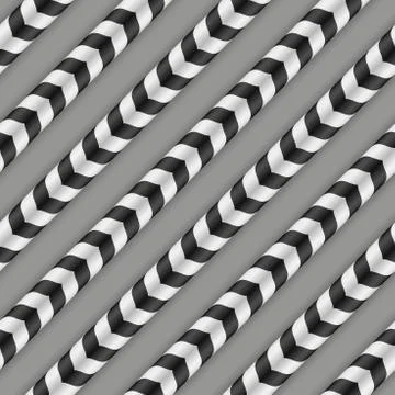 Moving Stripes, Optical Illusion, Vector Seamless Pattern. Some Stock Illustration