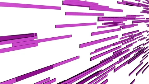 Moving stripes of purple glass in a loop (3d rendering) Stock Footage 84781256