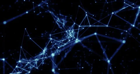 A moving structure of plexuses of dots and lines with emerging and breaking Stock Footage 274139249