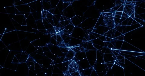 A moving structure of plexuses of dots and lines with emerging and breaking Stock Footage 274139285