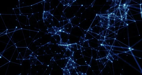 A moving structure of plexuses of dots and lines with Stock Footage 274140872