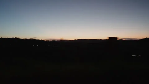Moving Sunset View From Rural Road at Dusk Stock-Footage 336337702