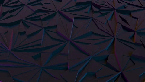 Moving surface with abstract geometric pattern. 3D render background Stock Footage 196729936