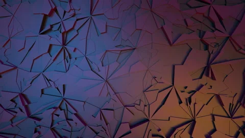 Moving surface with abstract geometric pattern. 3D render background Video stock 197678456