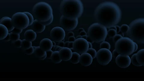 Moving Surface of Black Balls Nano Machines Materials Carbon Fibre Flexing Stock Footage 143891776