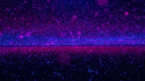 A moving surface of bright neon particles. Sparkling and glowing particle Stock Footage 256220774