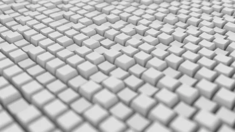 Moving surface made of white keys typing themselves. Bokeh effect. Seamless loop Stock Footage 125351694