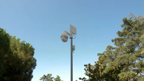 Moving surveillance camera Video stock 249404063