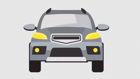 Moving SUV front view. Stock Footage 261688854