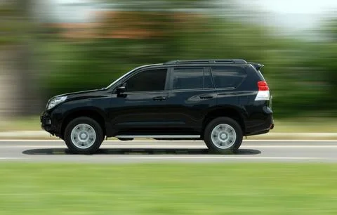 Moving suv Fotos Stock