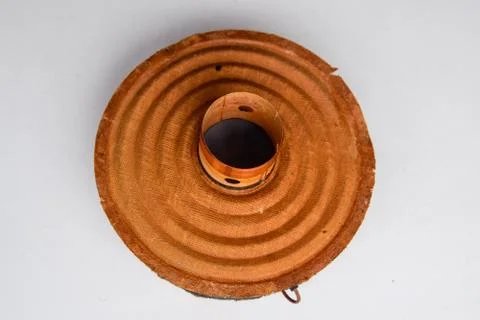 Moving system of the mid-range speaker 20gds-3 of Soviet production. Diffuser Stock Photos