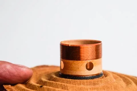 Moving system of the mid-range speaker 20gds-3 of Soviet production. Diffuser Stock Photos