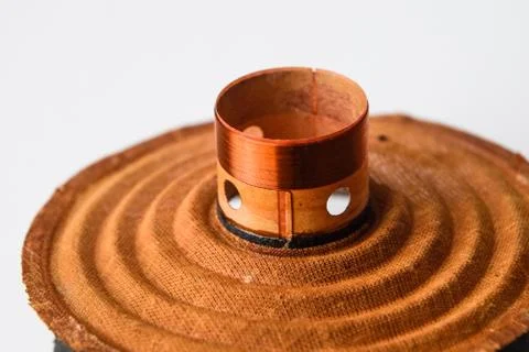 Moving system of the mid-range speaker 20gds-3 of Soviet production. Diffuser Stock Photos