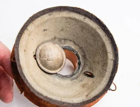 Moving system of the mid-range speaker 20gds-3 of Soviet production. Diffuser Stock Photos