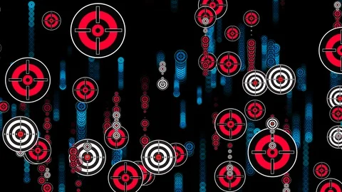 Moving targets on the screen Stock Footage 129373439