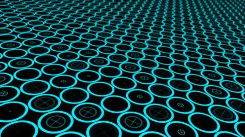Moving technologic circles Stock Illustration