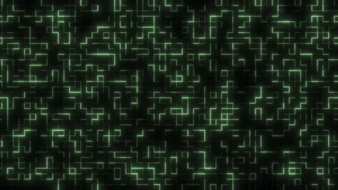 Moving Technology Blocks Green Stock Footage 141401981