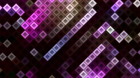 Moving Tetris Squares. Motion. Electronic field with moving colored squares Stock Footage 164057396