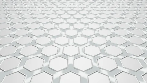 Moving texture shadows of honeycombs, hexagons.3D animation Stock Footage 117429880