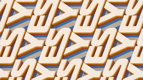 Moving texture of words YES with stripes on the sides 3d render loop animation Stock Footage 156731562