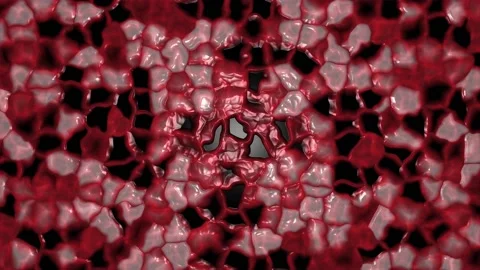 Moving textures in the shape of living organs Stock Footage 130677555