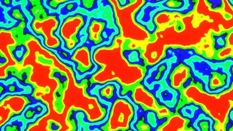 Moving Thermography Pattern Background Loop Stock Footage 240327215