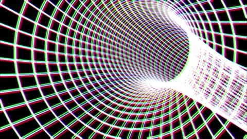 Moving through abstract digital tunnel 4k UHD animation Stock Footage 146347334