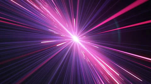 Moving Through Beautiful Neon Lines Pink-Blue Color. Stock Footage 94070387